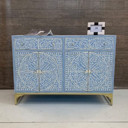 Rajasthani Bone inlay Floral Cabinet