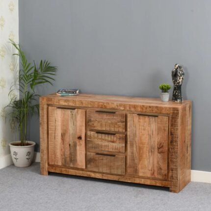 Rajasthani Mango Wooden Large 2Door & 3Drawer Sideboard