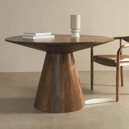 Round Acacia Wood Dining Table Weymar (Ø120 cm)