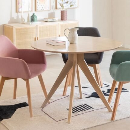 Round Wooden Dining Table (Ø100 cm) Sekiz