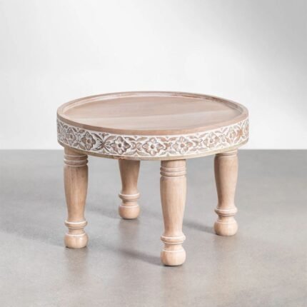 Round Coffee Table in Mango Wood