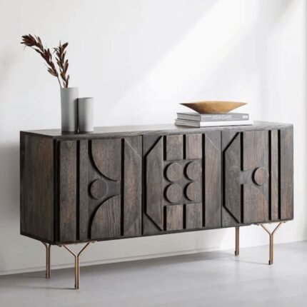 Wooden & Metal Sideboard