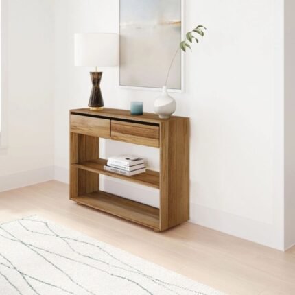 Solid Wood Storage Console Table