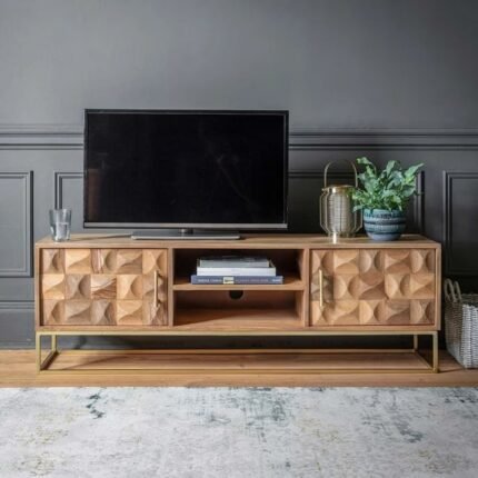 Solid Wood Tv Unit