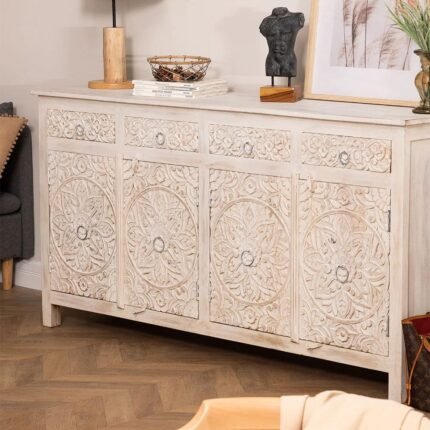 Wooden Sideboard with Drawers Dimma Style