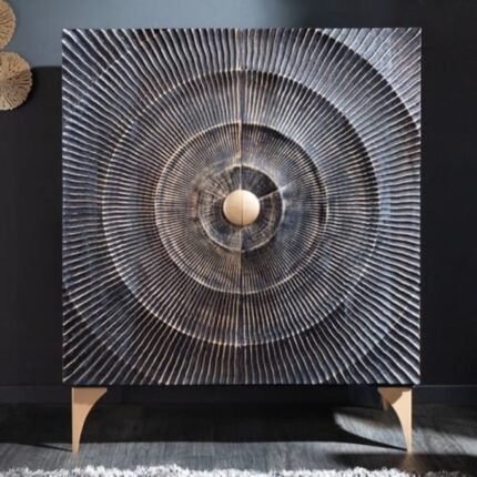 Mango Wood Black Sideboard