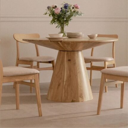 Round Mango Wood Dining Table Weymar (Ø120 cm)