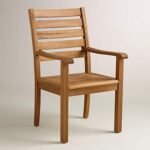 A brown handcrafted solid sheesham wood dining chair featuring a vertical slat-back design and a natural grain finish - Modera Furnish.