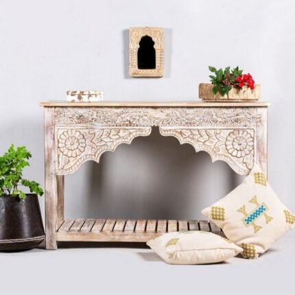 Jodhpuri Mango Wood Console Table