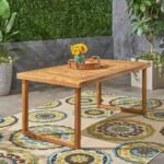 Elegant solid wood dining table with sandblasted finish and modern design – Modera Furnish