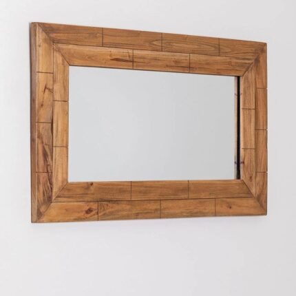 Rectangular Recycled Wood Wall Mirror