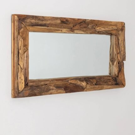 Rectangular Wooden Wall Mirror