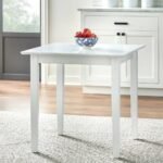 Solid wood white dining table in modern contemporary style for compact dining spaces - Modera Furnish