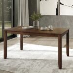 Minimalist solid wood dining table with grey finish and modern contemporary design for refined dining spaces – Modera Furnish