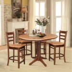 Solid wood round extension dining table with espresso finish in traditional style -Modera Furnish