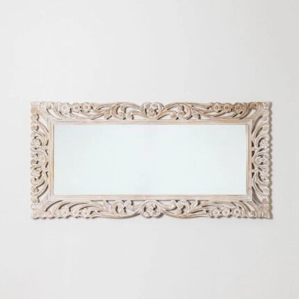 Rectangular Wall Mirror in Mango Wood Zargor