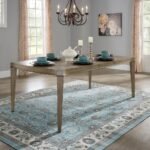 Antique taupe solid wood dining table with traditional rectangular design and refined antique finish – Modera Furnish