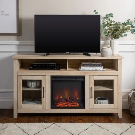 Bold TV Stand – Cozy Comfort 2-Door Wood Design
