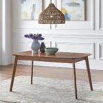 Solid wood butterfly-leaf dining table with walnut finish and mid-century modern design for dining spaces – Modera Furnish