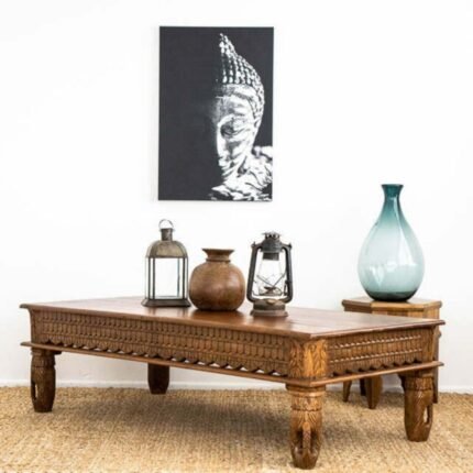 Jaipuri Solid Wood Coffee Table